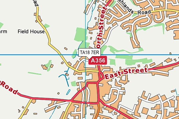 TA18 7ER map - OS VectorMap District (Ordnance Survey)