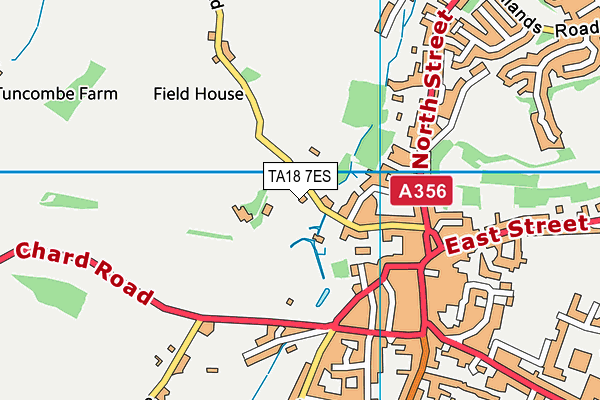 TA18 7ES map - OS VectorMap District (Ordnance Survey)