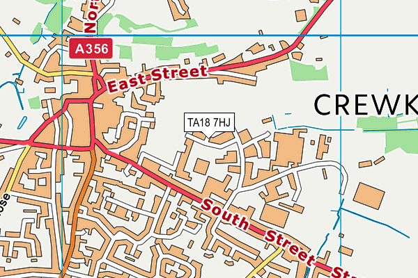 TA18 7HJ map - OS VectorMap District (Ordnance Survey)