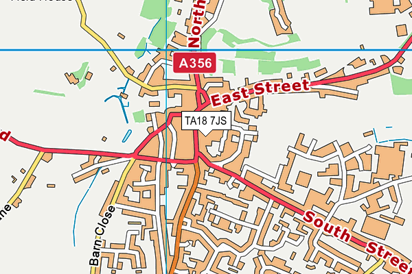 TA18 7JS map - OS VectorMap District (Ordnance Survey)