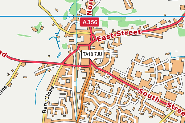 TA18 7JU map - OS VectorMap District (Ordnance Survey)