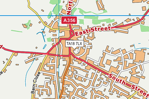 TA18 7LX map - OS VectorMap District (Ordnance Survey)