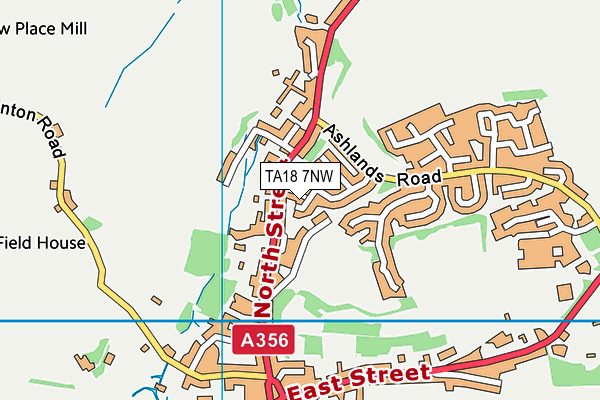 TA18 7NW map - OS VectorMap District (Ordnance Survey)