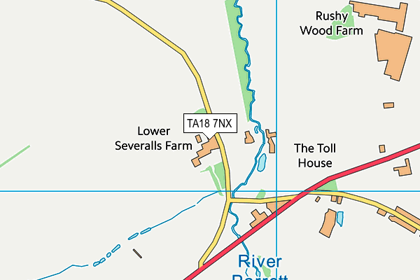 TA18 7NX map - OS VectorMap District (Ordnance Survey)