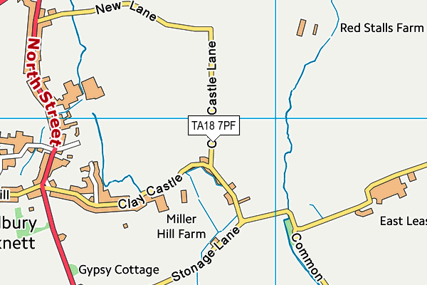 TA18 7PF map - OS VectorMap District (Ordnance Survey)