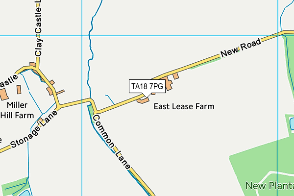 TA18 7PG map - OS VectorMap District (Ordnance Survey)