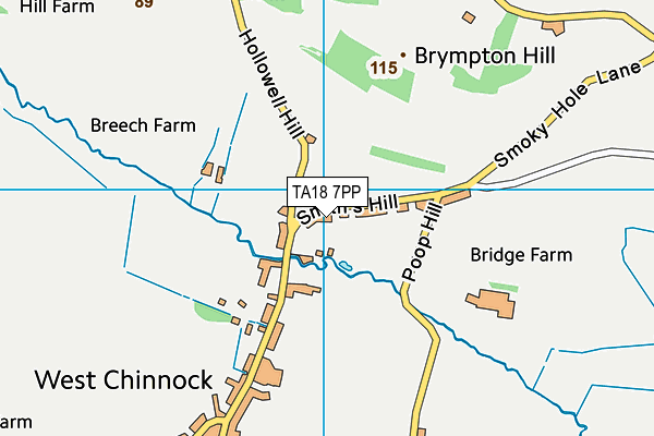 TA18 7PP map - OS VectorMap District (Ordnance Survey)