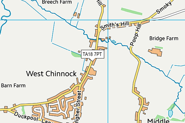 TA18 7PT map - OS VectorMap District (Ordnance Survey)