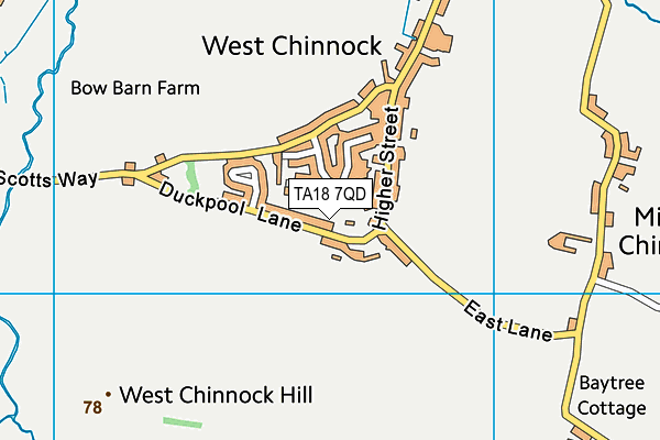 TA18 7QD map - OS VectorMap District (Ordnance Survey)