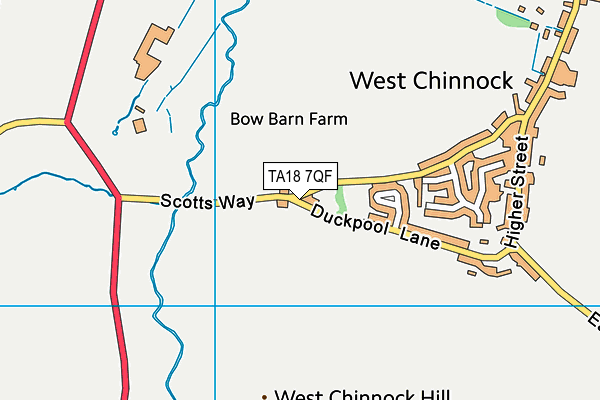 TA18 7QF map - OS VectorMap District (Ordnance Survey)