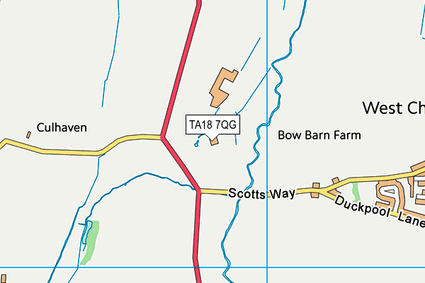 TA18 7QG map - OS VectorMap District (Ordnance Survey)