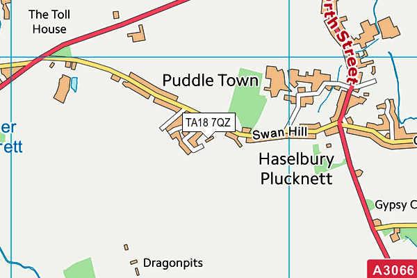 TA18 7QZ map - OS VectorMap District (Ordnance Survey)