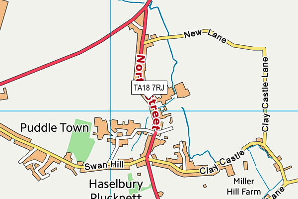 TA18 7RJ map - OS VectorMap District (Ordnance Survey)