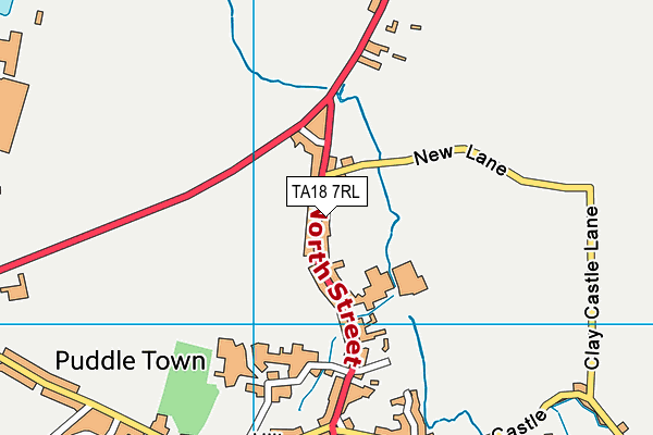 TA18 7RL map - OS VectorMap District (Ordnance Survey)