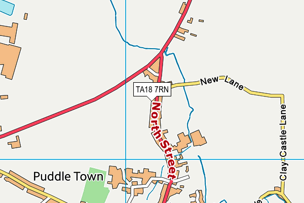 TA18 7RN map - OS VectorMap District (Ordnance Survey)