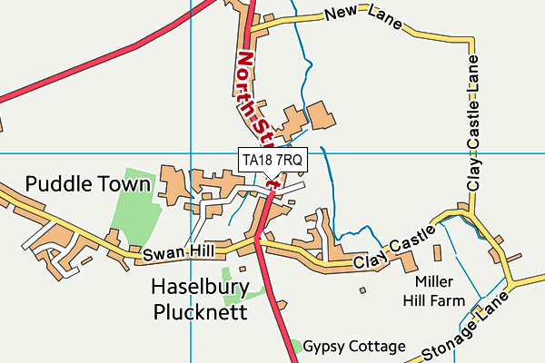 Haselbury Plucknett Church of England Primary School map (TA18 7RQ) - OS VectorMap District (Ordnance Survey)