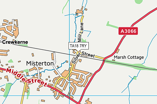 TA18 7RY map - OS VectorMap District (Ordnance Survey)