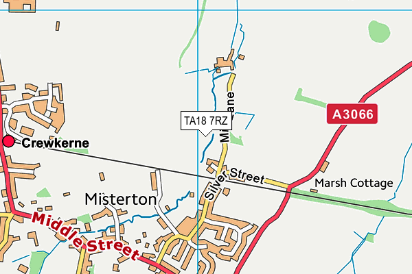 TA18 7RZ map - OS VectorMap District (Ordnance Survey)