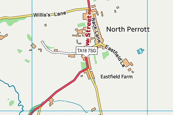 TA18 7SG map - OS VectorMap District (Ordnance Survey)