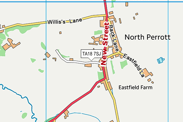 TA18 7SJ map - OS VectorMap District (Ordnance Survey)