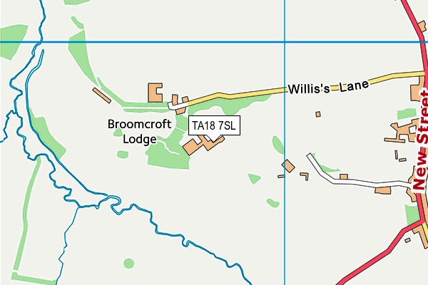 TA18 7SL map - OS VectorMap District (Ordnance Survey)