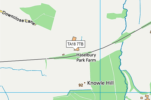 TA18 7TB map - OS VectorMap District (Ordnance Survey)