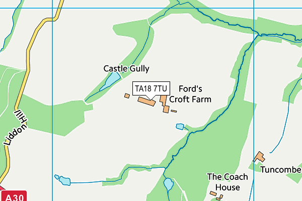 TA18 7TU map - OS VectorMap District (Ordnance Survey)