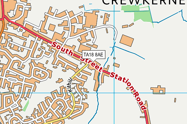 TA18 8AE map - OS VectorMap District (Ordnance Survey)