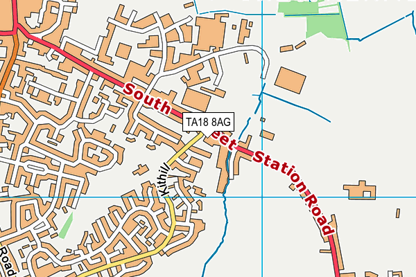 TA18 8AG map - OS VectorMap District (Ordnance Survey)