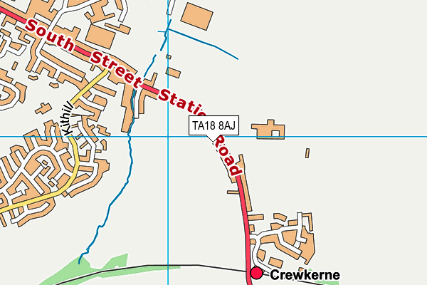 TA18 8AJ map - OS VectorMap District (Ordnance Survey)