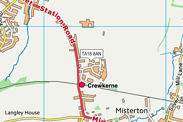 TA18 8AN map - OS VectorMap District (Ordnance Survey)