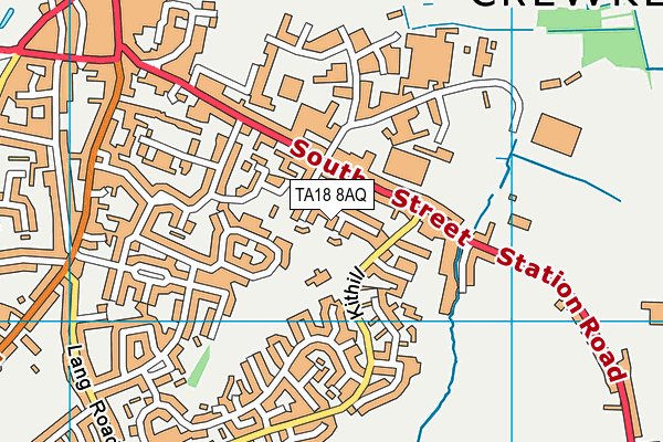 TA18 8AQ map - OS VectorMap District (Ordnance Survey)