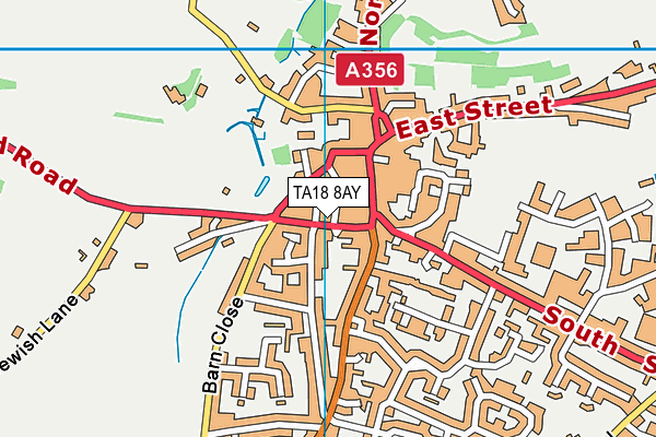 TA18 8AY map - OS VectorMap District (Ordnance Survey)