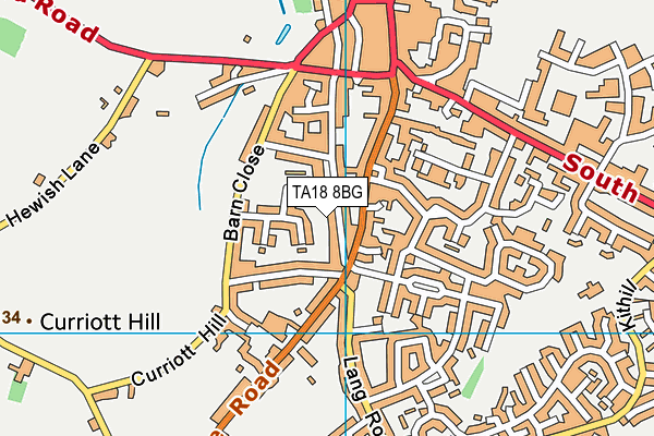 TA18 8BG map - OS VectorMap District (Ordnance Survey)