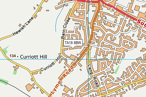 TA18 8BW map - OS VectorMap District (Ordnance Survey)