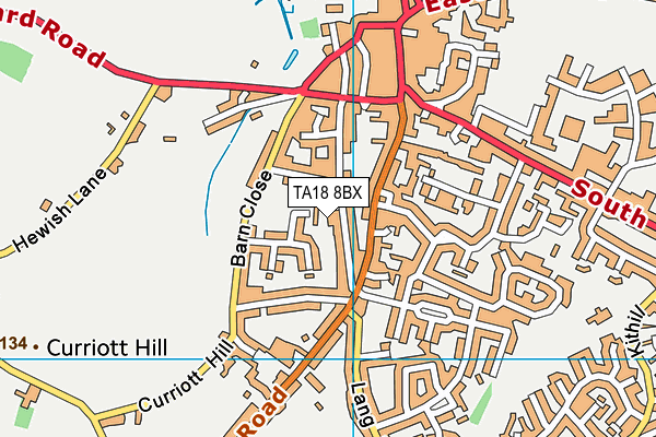 TA18 8BX map - OS VectorMap District (Ordnance Survey)