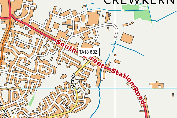 TA18 8BZ map - OS VectorMap District (Ordnance Survey)