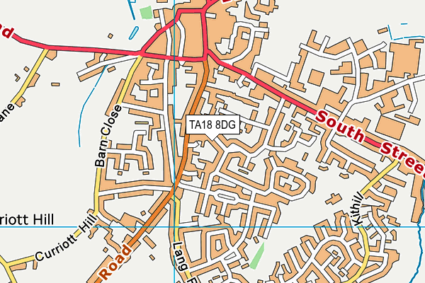 TA18 8DG map - OS VectorMap District (Ordnance Survey)