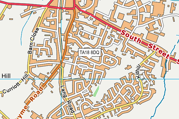 TA18 8DQ map - OS VectorMap District (Ordnance Survey)