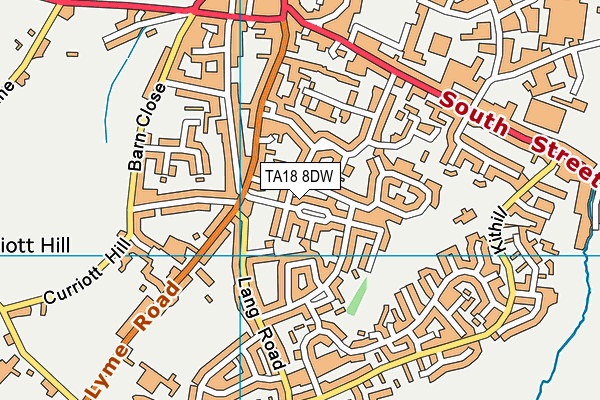 TA18 8DW map - OS VectorMap District (Ordnance Survey)