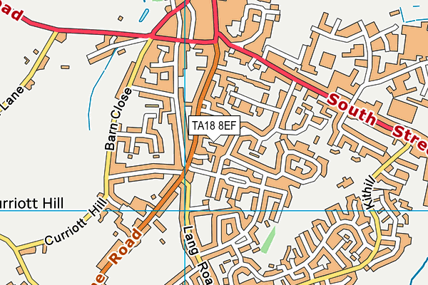 TA18 8EF map - OS VectorMap District (Ordnance Survey)