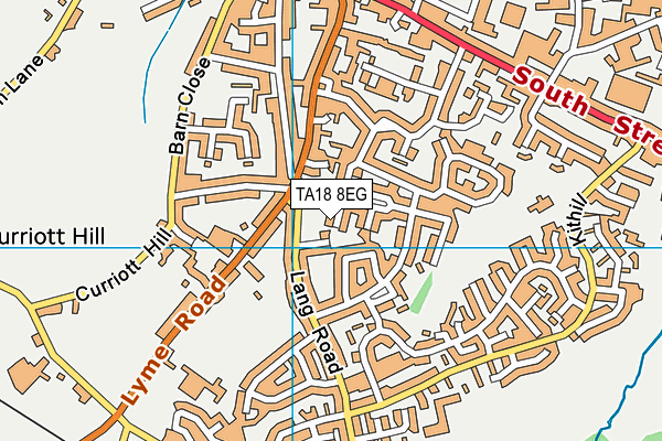 TA18 8EG map - OS VectorMap District (Ordnance Survey)