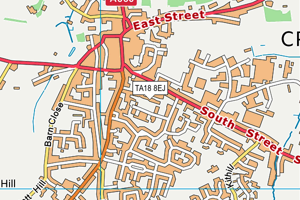 TA18 8EJ map - OS VectorMap District (Ordnance Survey)