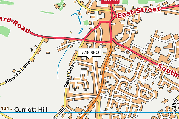 TA18 8EQ map - OS VectorMap District (Ordnance Survey)
