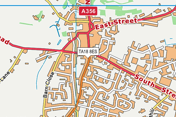 TA18 8ES map - OS VectorMap District (Ordnance Survey)