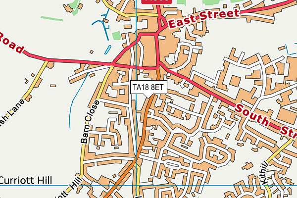 TA18 8ET map - OS VectorMap District (Ordnance Survey)
