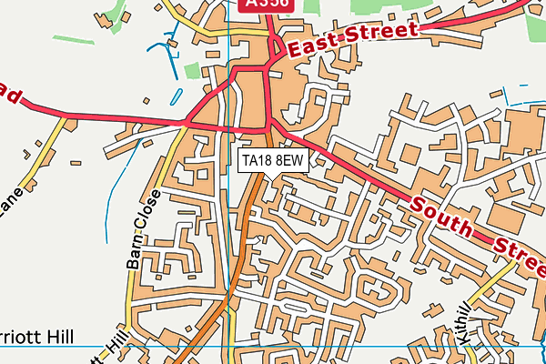 TA18 8EW map - OS VectorMap District (Ordnance Survey)