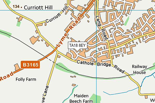 TA18 8EY map - OS VectorMap District (Ordnance Survey)