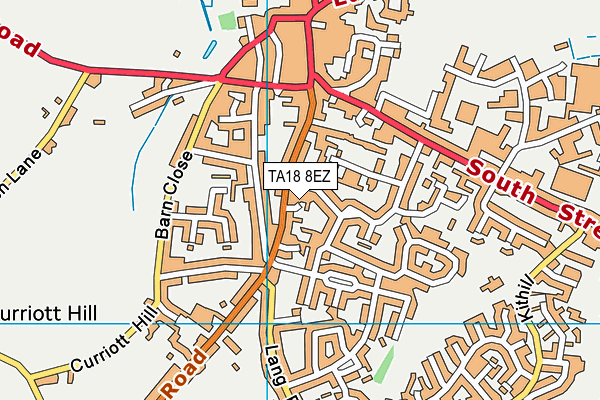 TA18 8EZ map - OS VectorMap District (Ordnance Survey)