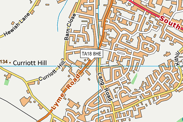 TA18 8HE map - OS VectorMap District (Ordnance Survey)